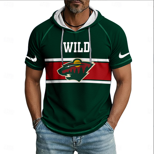 NHL x MIN Hooded Short Sleeve Shirt HLP 070426 HLPHUONG 1