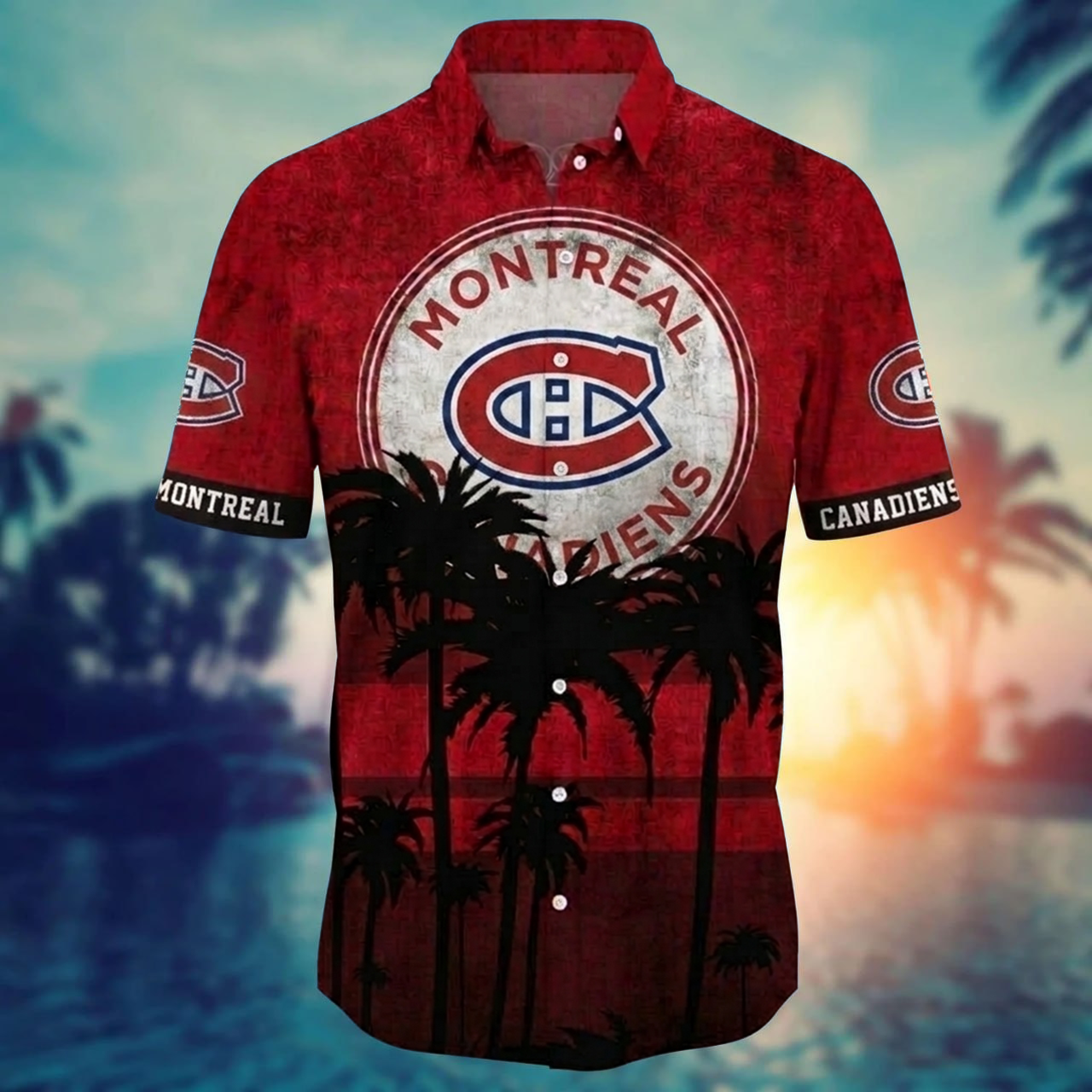 NHL x MON Coconut Beach Hawaiian Shirt HLP 40426 LBN
