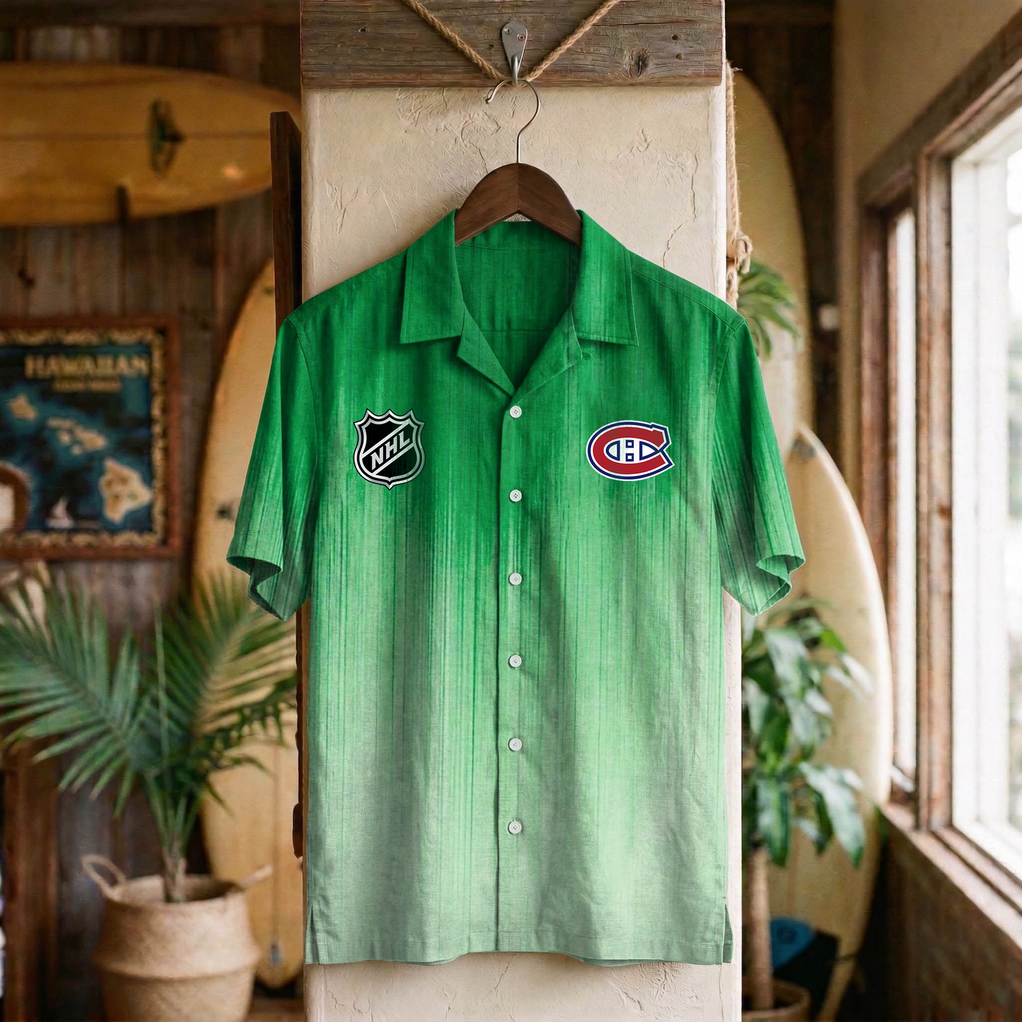 NHL x MON Ombre Hawaiian Shirt HLP 020426 HLPHUONG