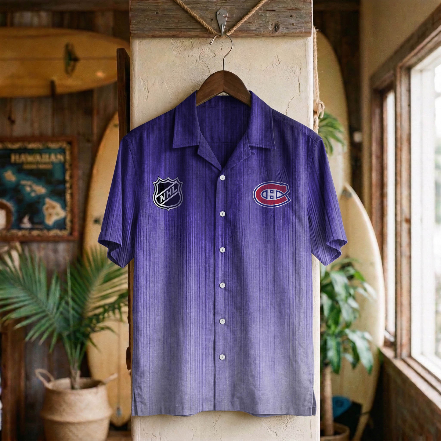 NHL x MON Ombre Hawaiian Shirt HLP 020426 HLPHUONG