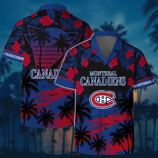 NHL x MON Sunset Hawaiian Shirt HLP 40426 HLPHUONG