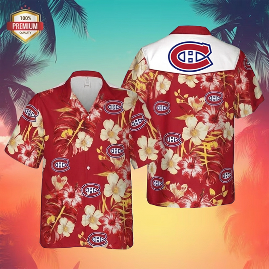 NHL x MON Tropical Hawaiian Shirt HLP 60426 LBN