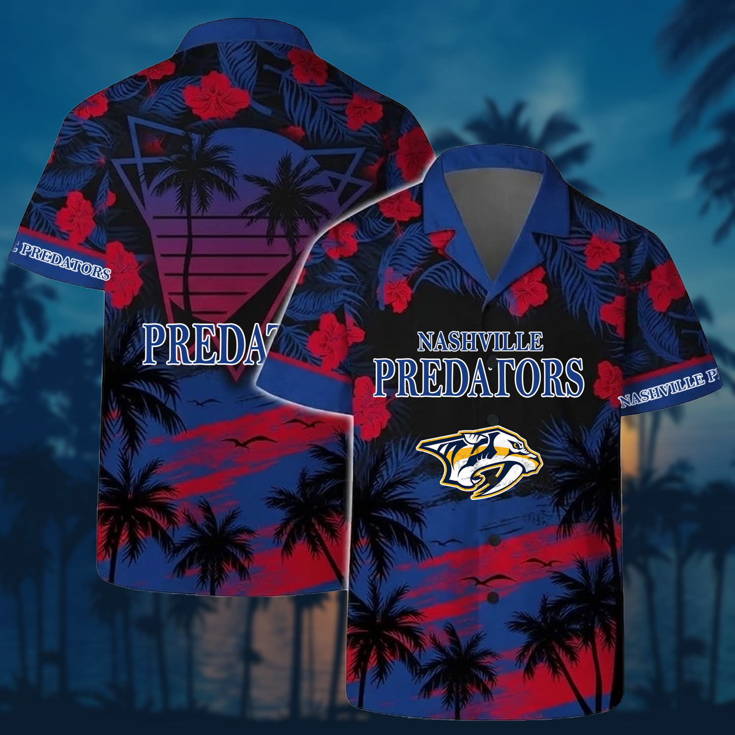 NHL x NAS Sunset Hawaiian Shirt HLP 40426 HLPHUONG