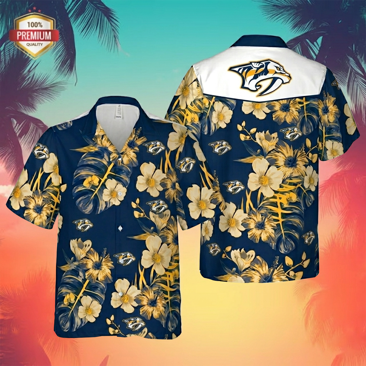 NHL x NAS Tropical Hawaiian Shirt HLP 60426 LBN