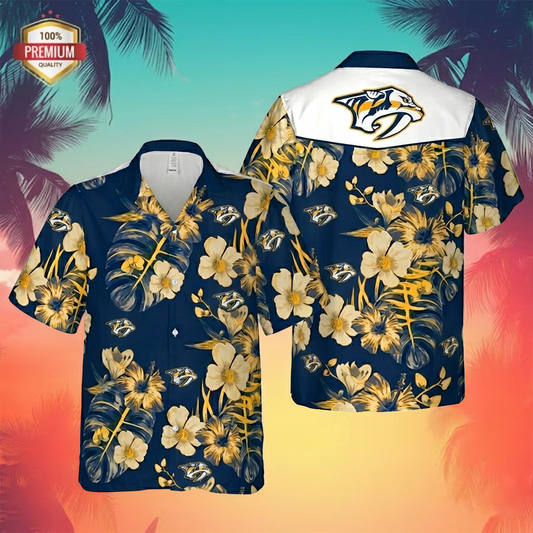 NHL x NAS Tropical Hawaiian Shirt HLP 60426 LBN