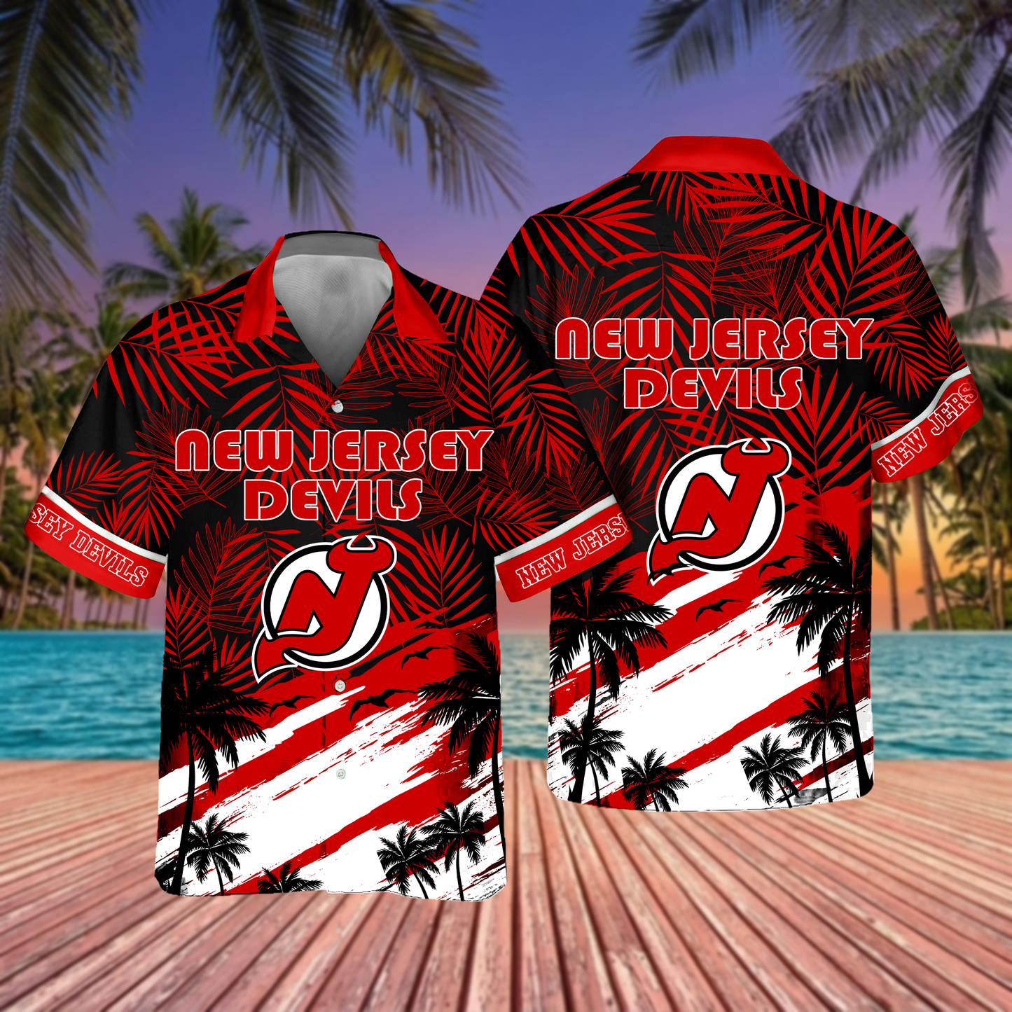 NHL x NJ Hockey Summer Hawaiian Shirt HLP 70426 HLPHUONG