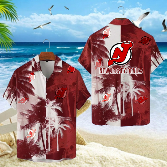 NHL x NJ Palm Trees Hawaiian Shirt HLP 30426 LBN