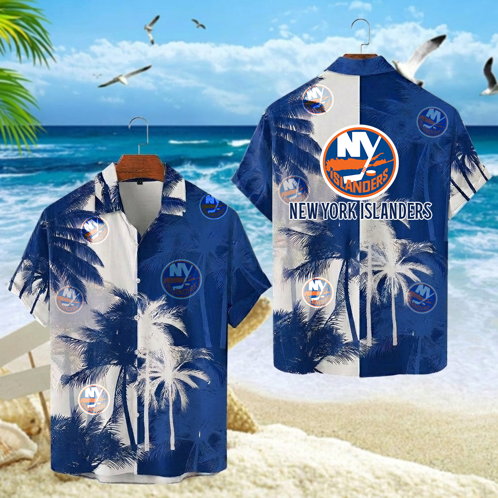 NHL x NYI Palm Trees Hawaiian Shirt HLP 30426 LBN