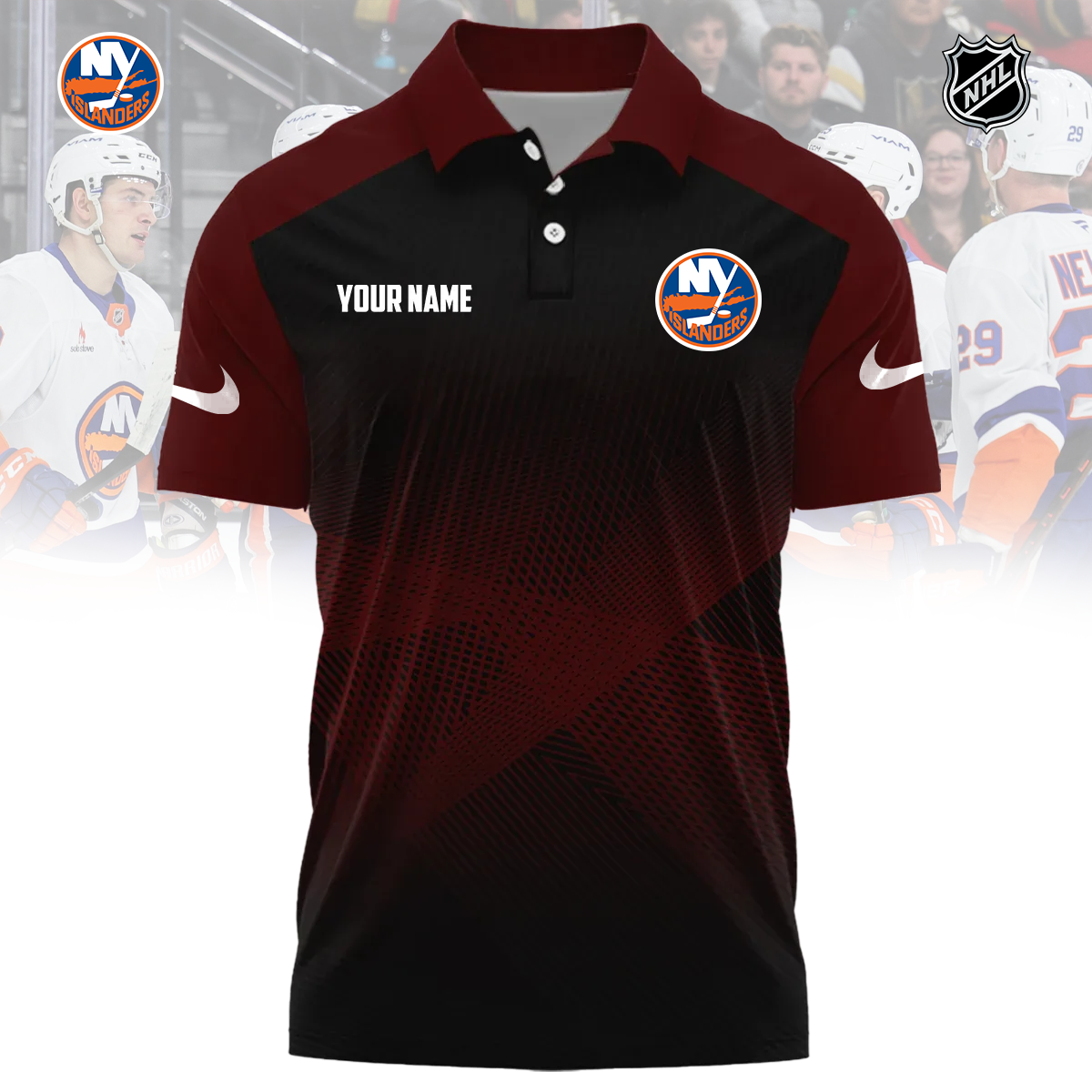 NHL x NYI Sport Custom Name Premium Polo Shirt HLP 060426 HLPHUONG 1
