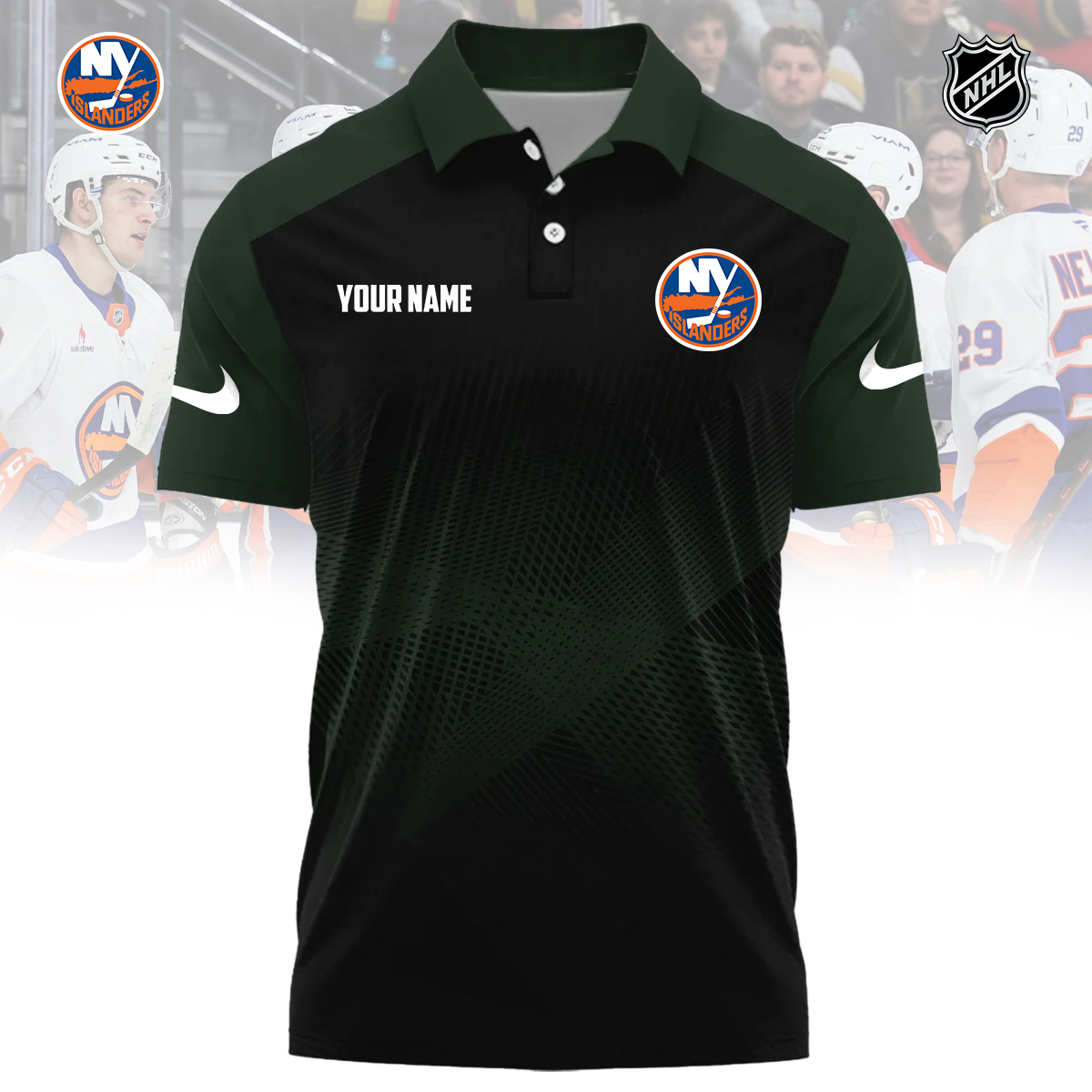 NHL x NYI Sport Custom Name Premium Polo Shirt HLP 060426 HLPHUONG