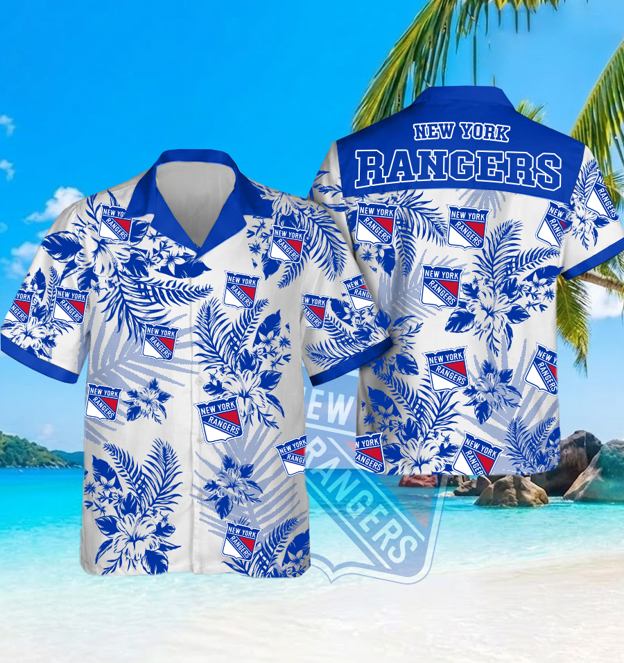 NHL x NYR Beach Hawaiian Shirt HLP 60426 HLPHUONG