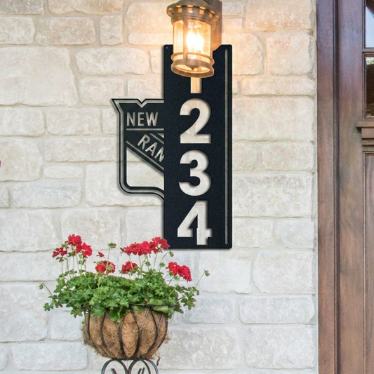 NHL x NYR Custom Address Metal Sign HLP 40526 LBN