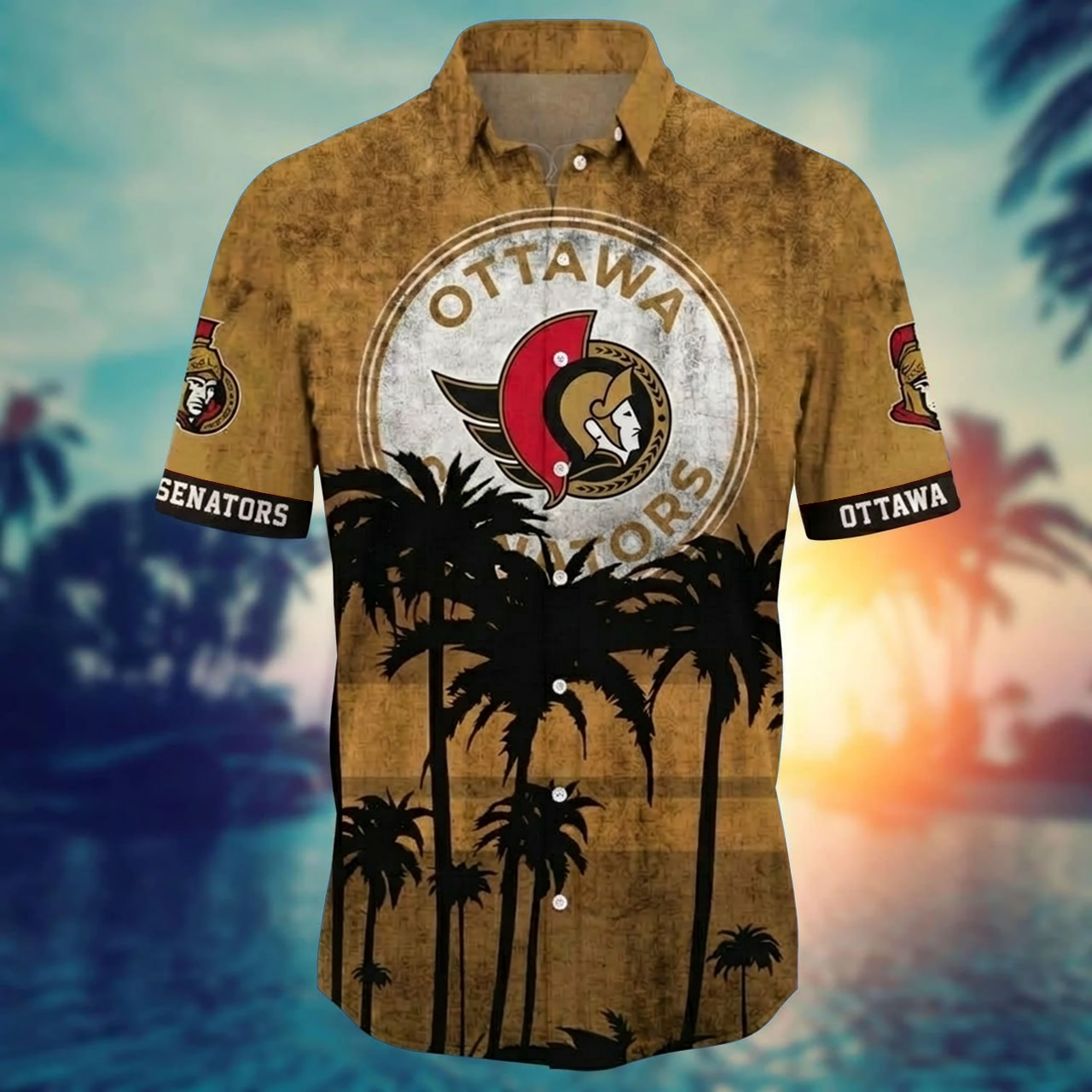 NHL x OTT Coconut Beach Hawaiian Shirt HLP 40426 LBN