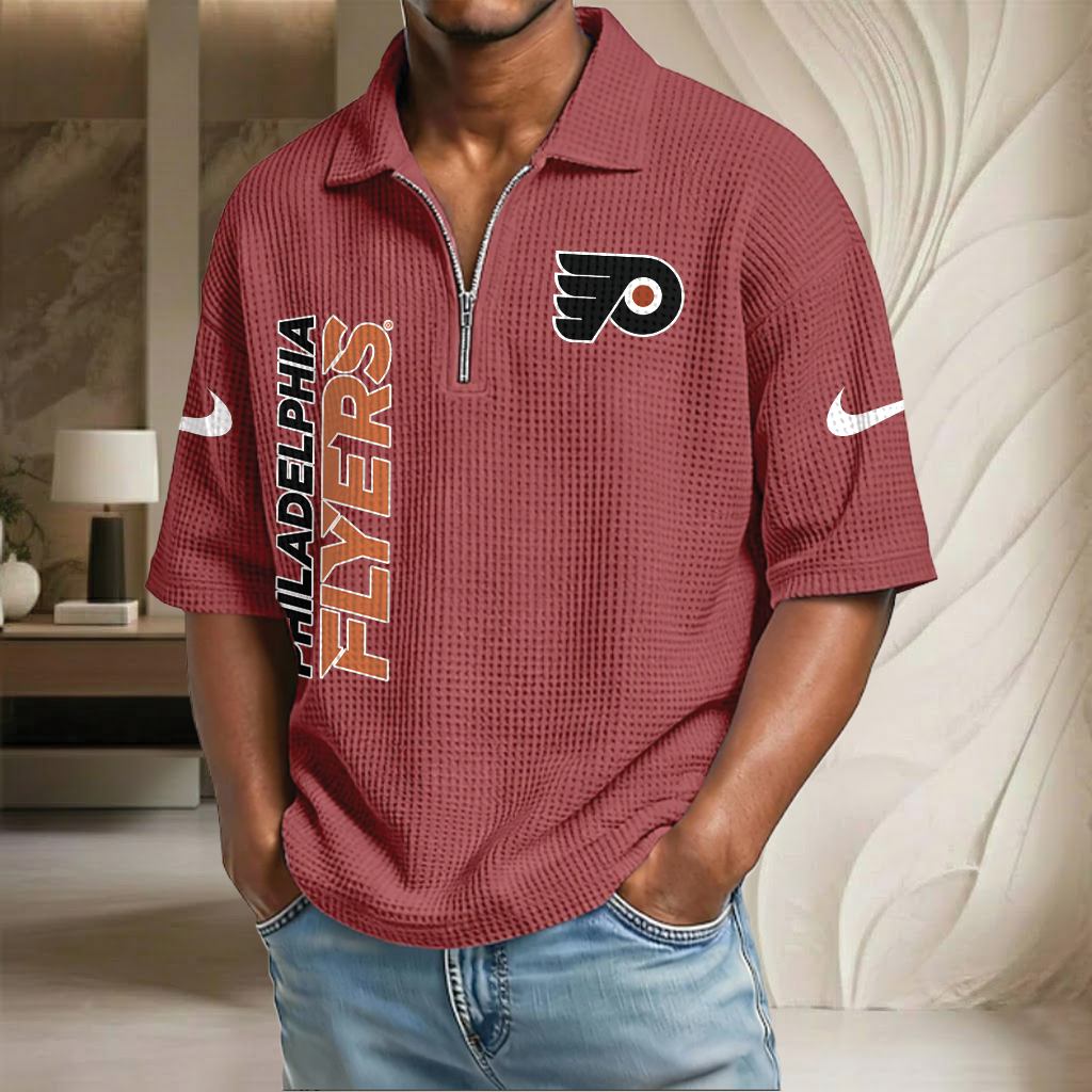 NHL x PF Waffle Half-Zip Polo Shirt HLP 070326 HLPHUONG