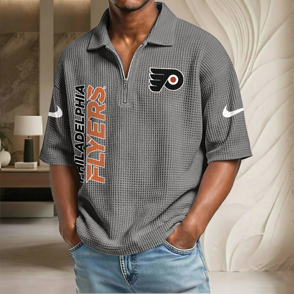 NHL x PF Waffle Half-Zip Polo Shirt HLP 070326 HLPHUONG