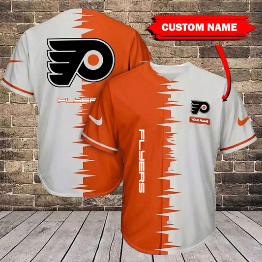 NHL x PHI Bicolour Custom Name Baseball Jersey HLP 080426 LBN