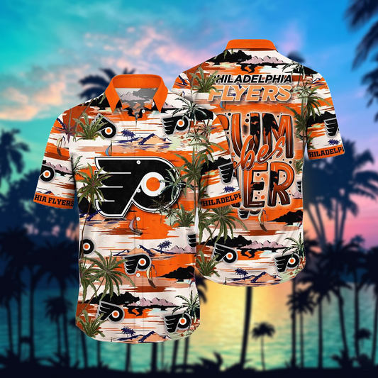 NHL x PHI Team Summer Hawaiian Shirt HLP 50426 HLPHUONG
