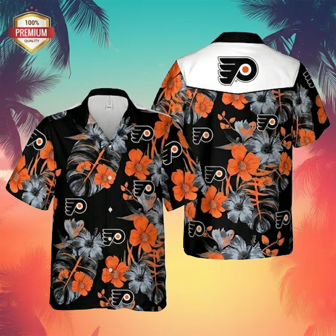 NHL x PHI Tropical Hawaiian Shirt HLP 60426 LBN