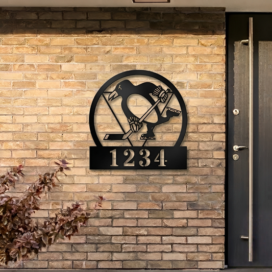 NHL x PIT Custom Address Metal Sign HLP 40526 HLPHUONG