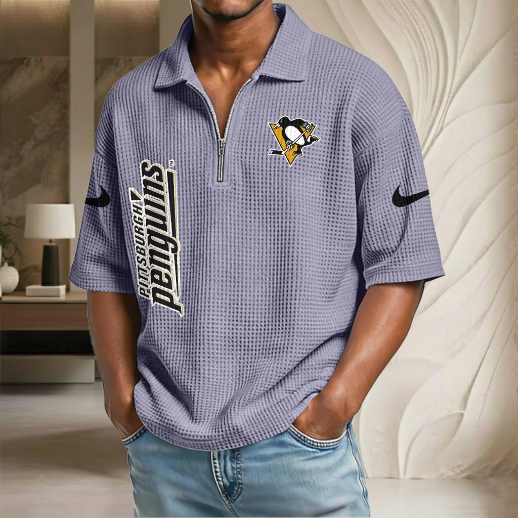 NHL x PP Waffle Half-Zip Polo Shirt HLP 070326 HLPHUONG