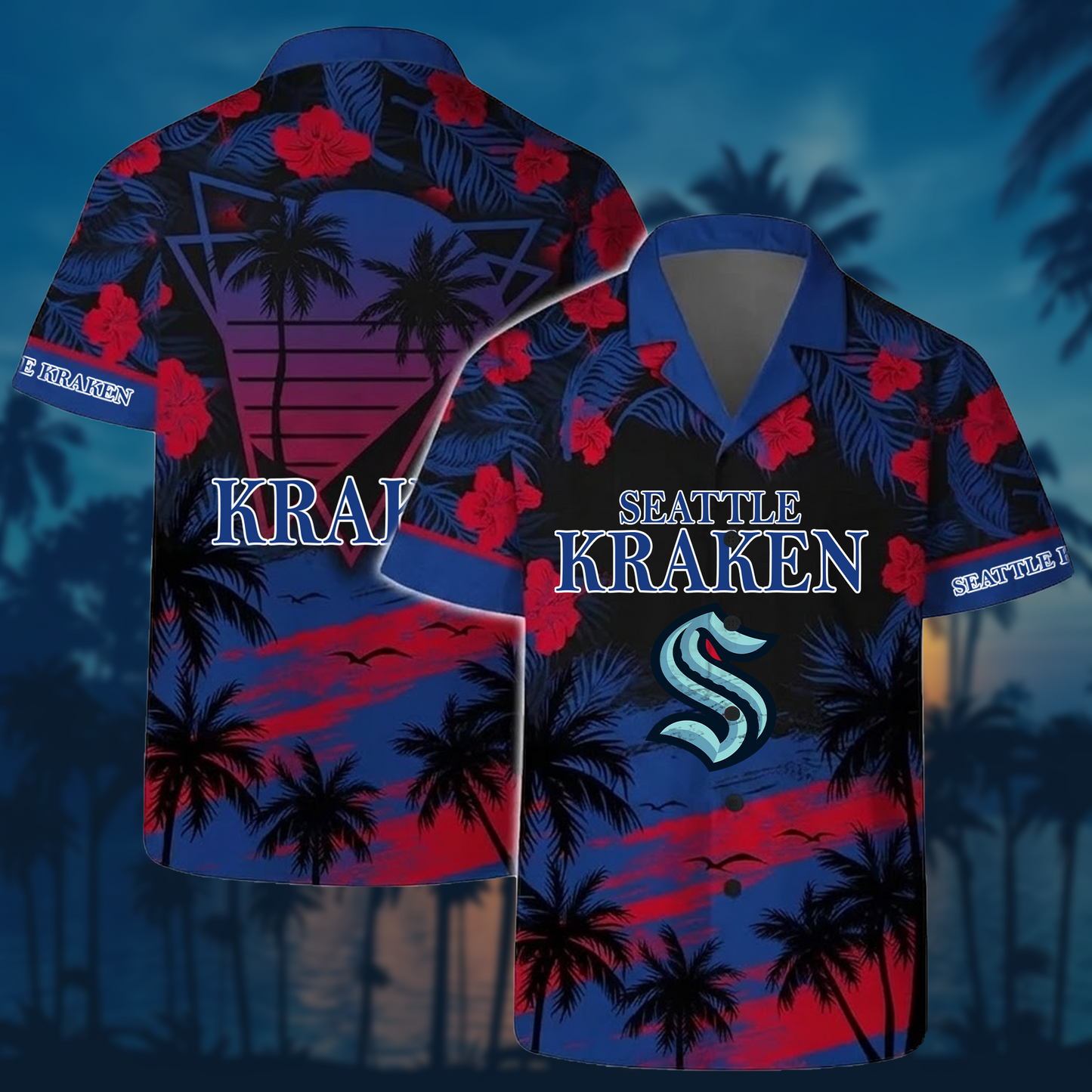 NHL x SEA Sunset Hawaiian Shirt HLP 40426 HLPHUONG