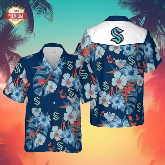 NHL x SEA Tropical Hawaiian Shirt HLP 60426 LBN