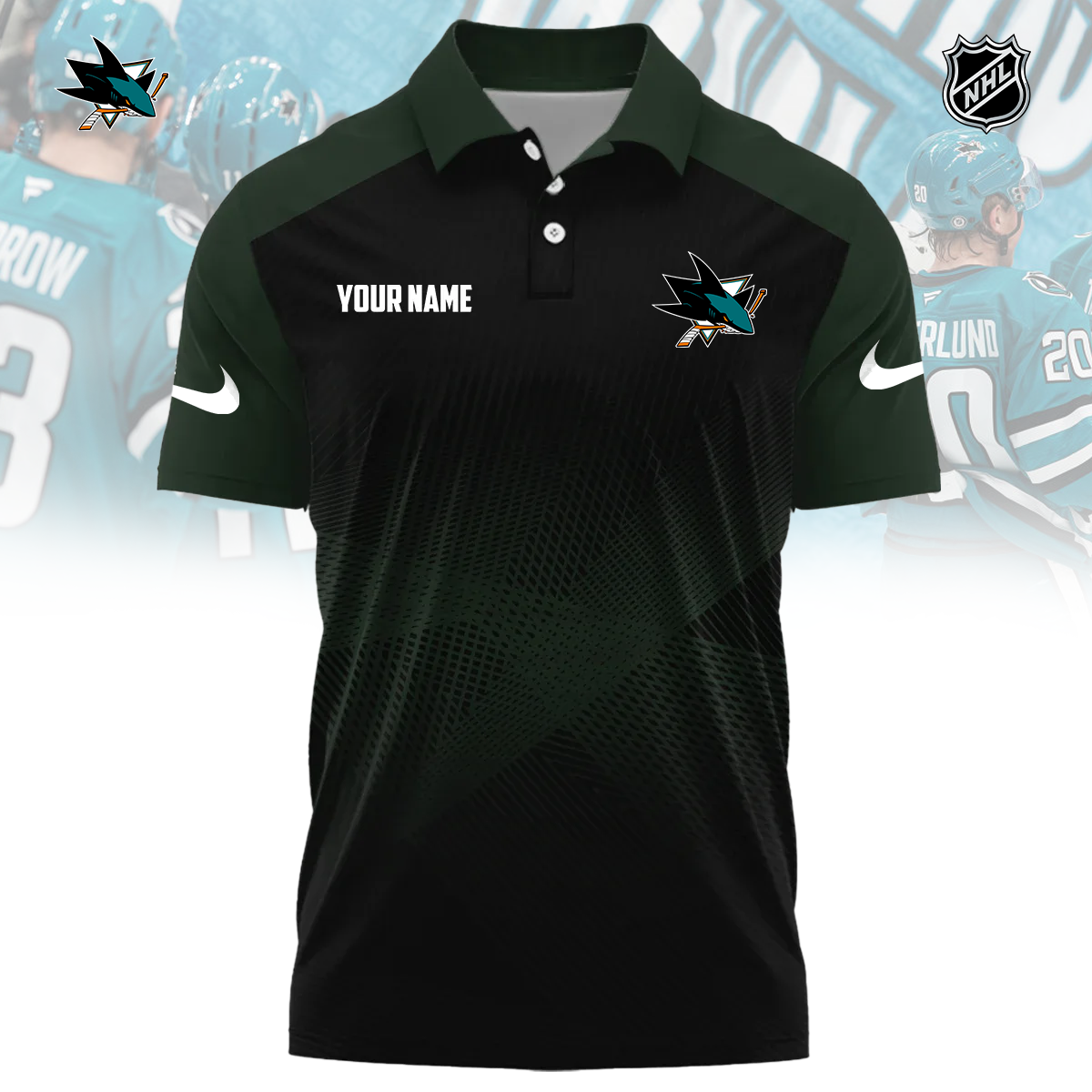 NHL x SJ Sport Custom Name Premium Polo Shirt HLP 060426 HLPHUONG