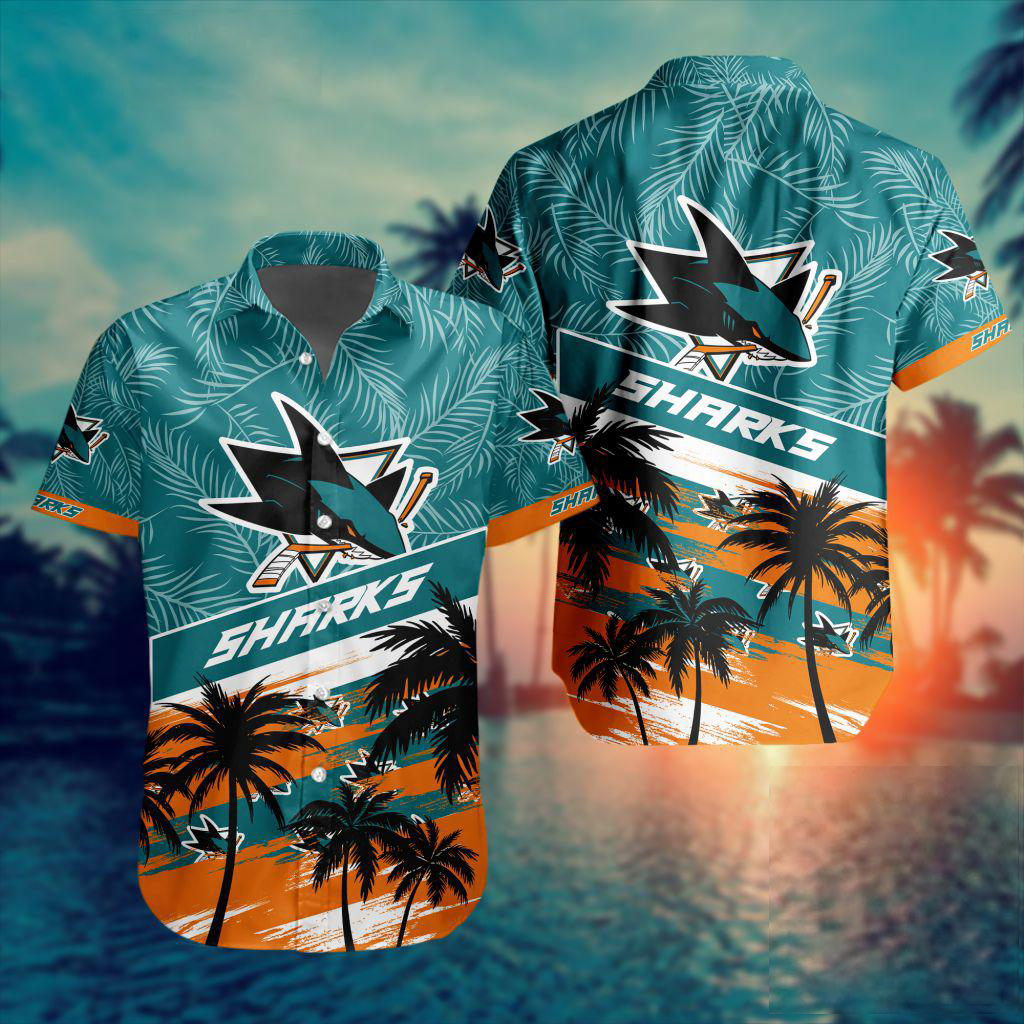 NHL x SJ Team Palms Hawaiian Shirt HLP 50426 HLPHUONG