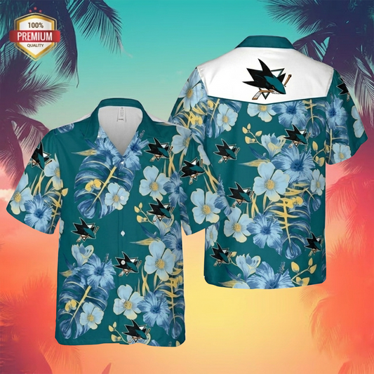 NHL x SJ Tropical Hawaiian Shirt HLP 60426 LBN