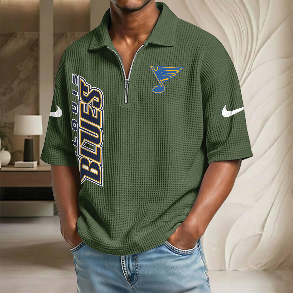 NHL x SLB Waffle Half-Zip Polo Shirt HLP 070326 HLPHUONG