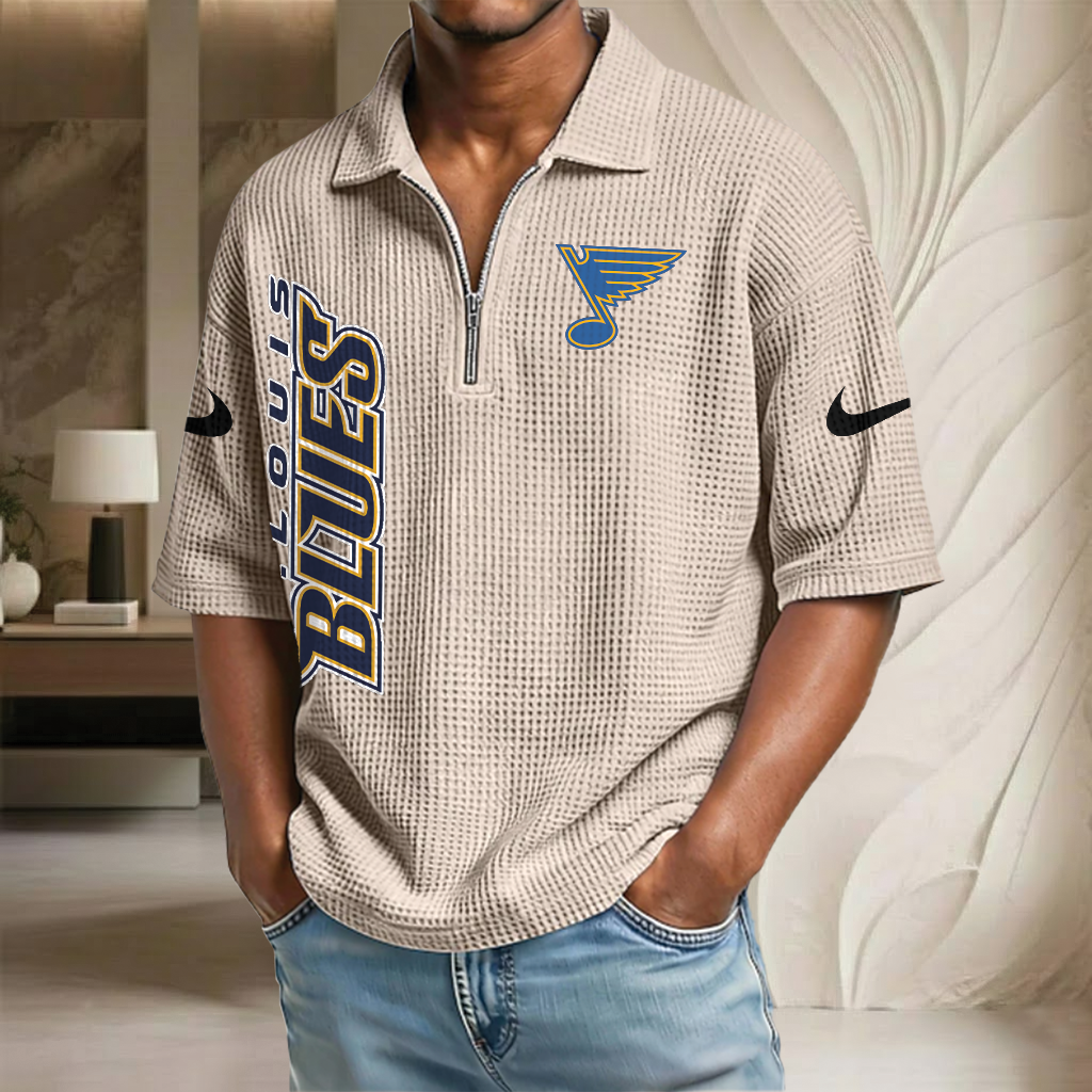 NHL x SLB Waffle Half-Zip Polo Shirt HLP 070326 HLPHUONG