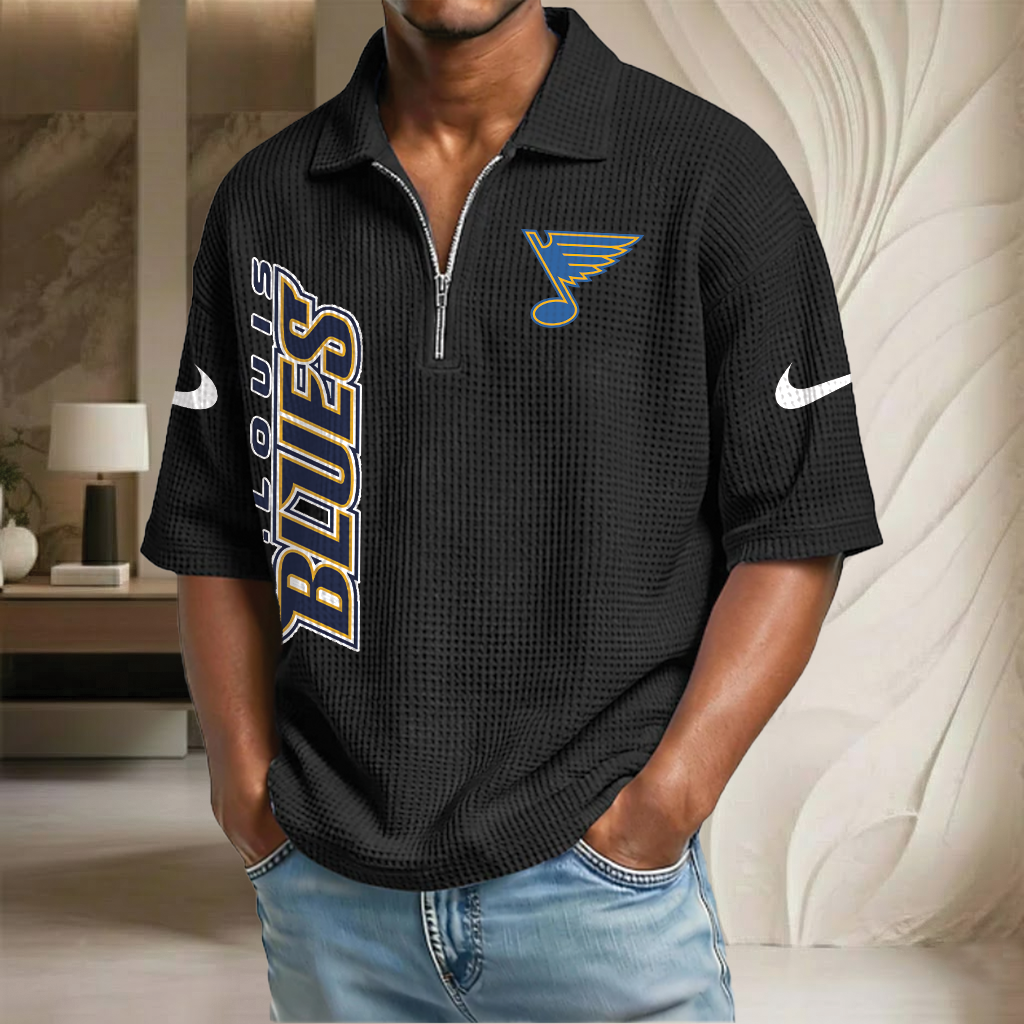 NHL x SLB Waffle Half-Zip Polo Shirt HLP 070326 HLPHUONG