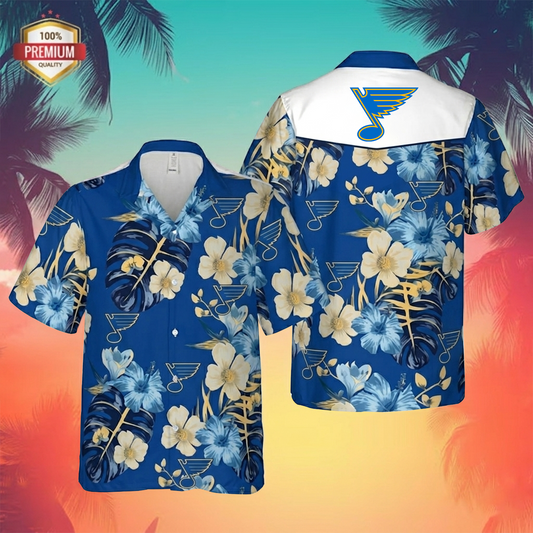 NHL x STL Tropical Hawaiian Shirt HLP 60426 LBN