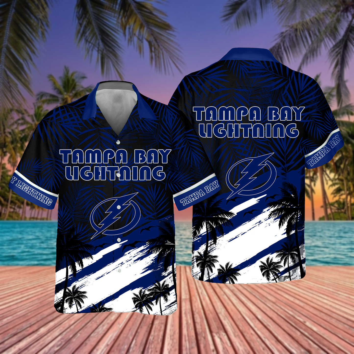 NHL x TB Hockey Summer Hawaiian Shirt HLP 70426 HLPHUONG