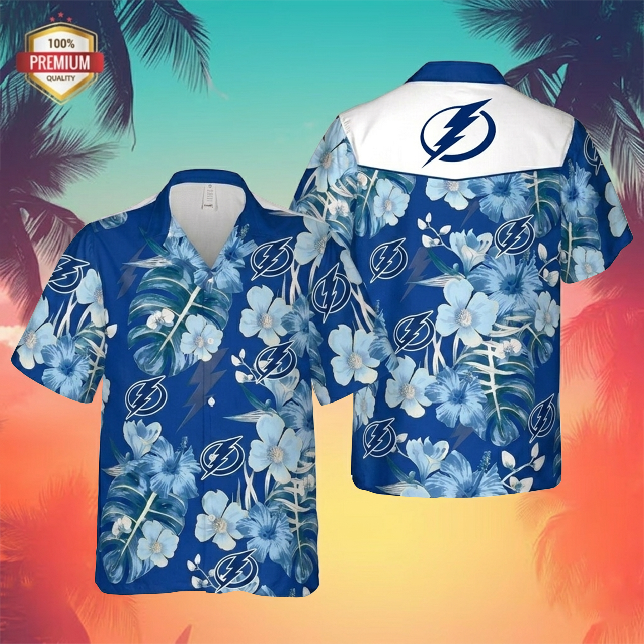 NHL x TB Tropical Hawaiian Shirt HLP 60426 LBN