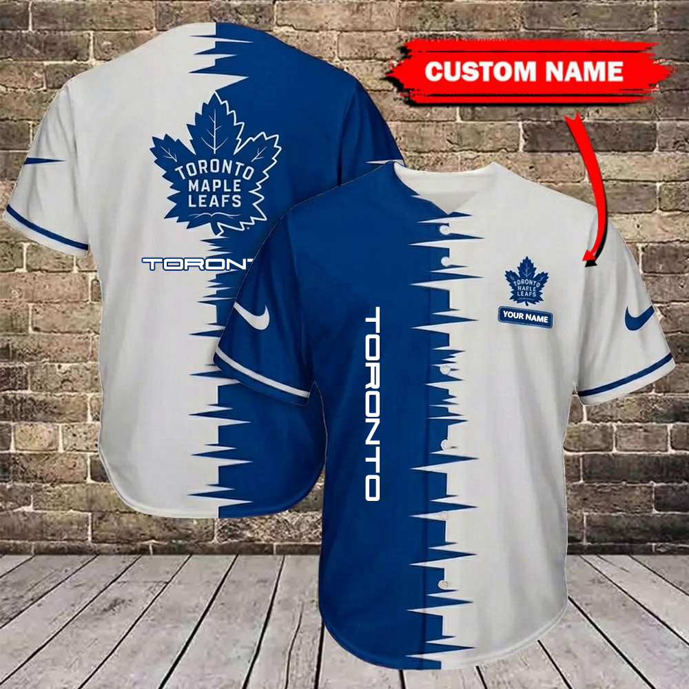 NHL x TOR Bicolour Custom Name Baseball Jersey HLP 080426 LBN