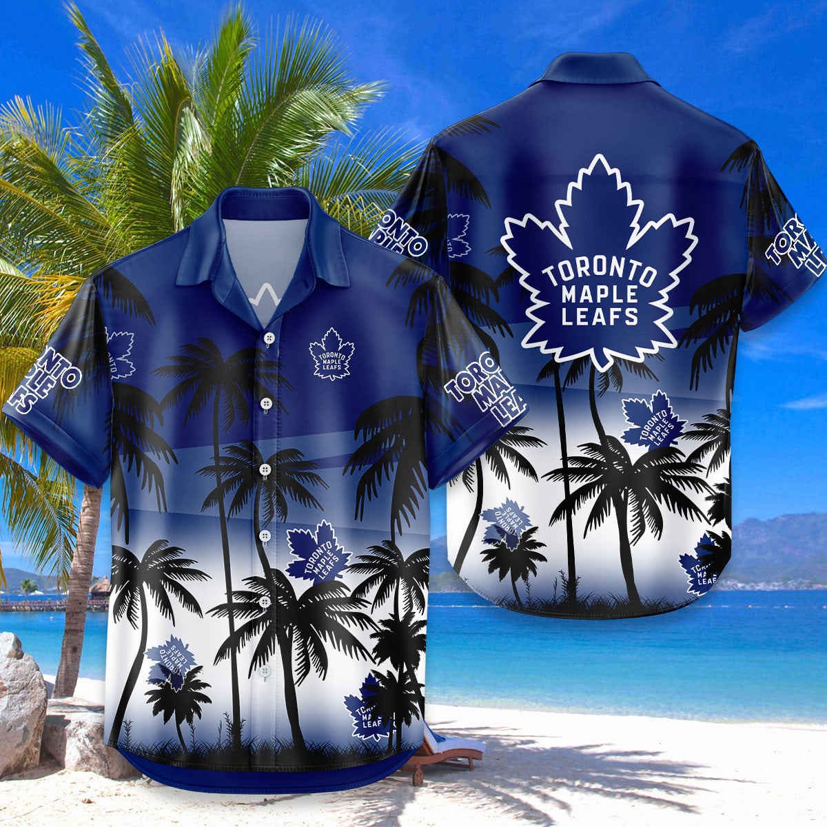 NHL x TOR Coconut Tree Hawaiian Shirt HLP 080426 HLPHUONG