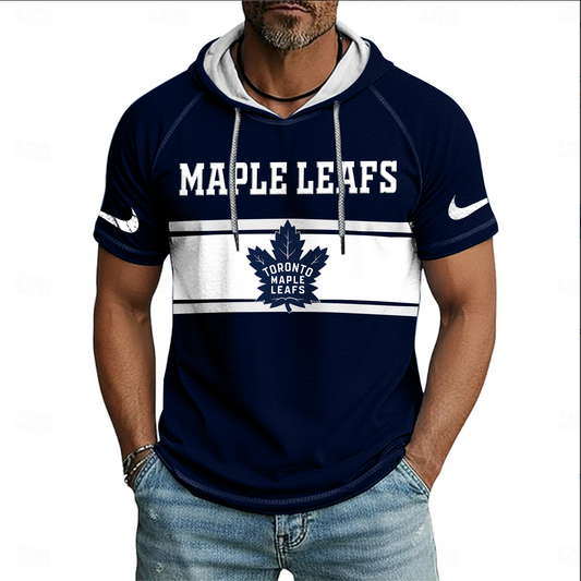 NHL x TOR Hooded Short Sleeve Shirt HLP 070426 HLPHUONG 1