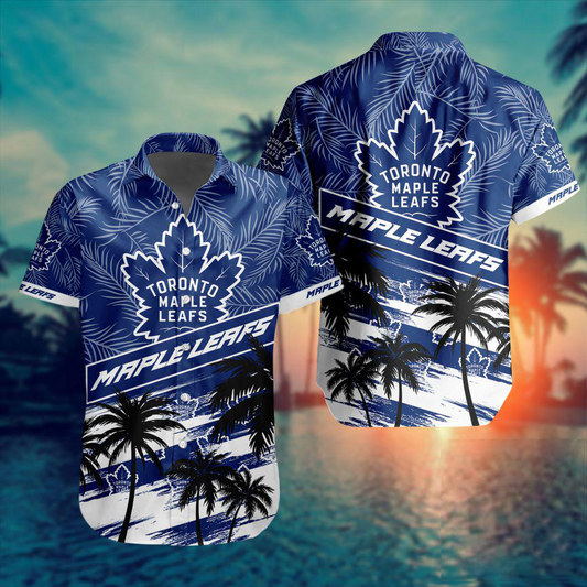 NHL x TOR Team Palms Hawaiian Shirt HLP 50426 HLPHUONG