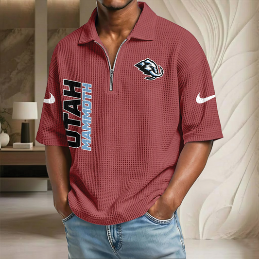 NHL x UM Waffle Half-Zip Polo Shirt HLP 070326 HLPHUONG