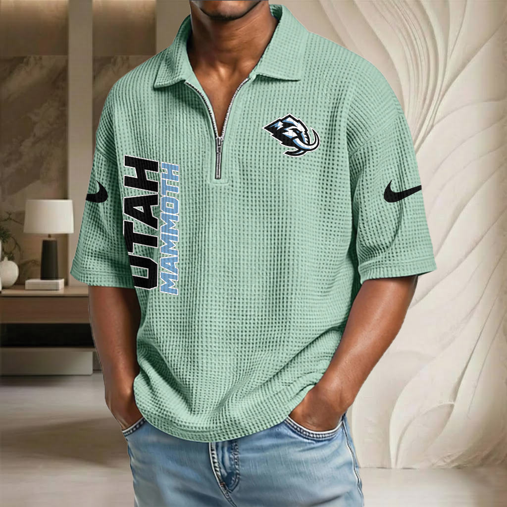 NHL x UM Waffle Half-Zip Polo Shirt HLP 070326 HLPHUONG