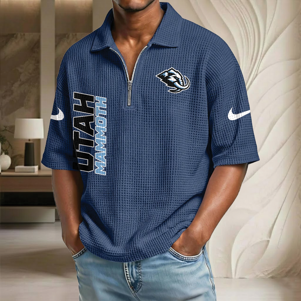 NHL x UM Waffle Half-Zip Polo Shirt HLP 070326 HLPHUONG