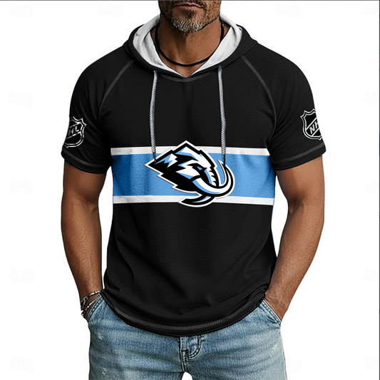 NHL x UTA Hockey Hooded Short Sleeve Shirt HLP 220426 HLPHUONG