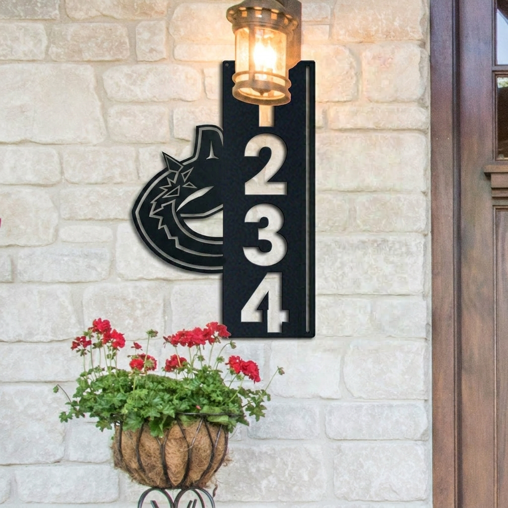 NHL x VAN Custom Address Metal Sign HLP 40526 LBN