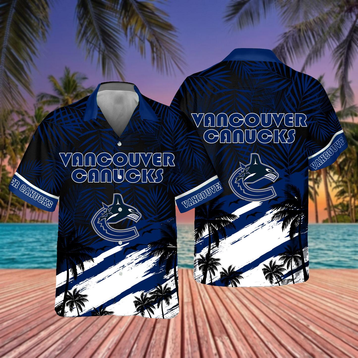 NHL x VAN Hockey Summer Hawaiian Shirt HLP 70426 HLPHUONG