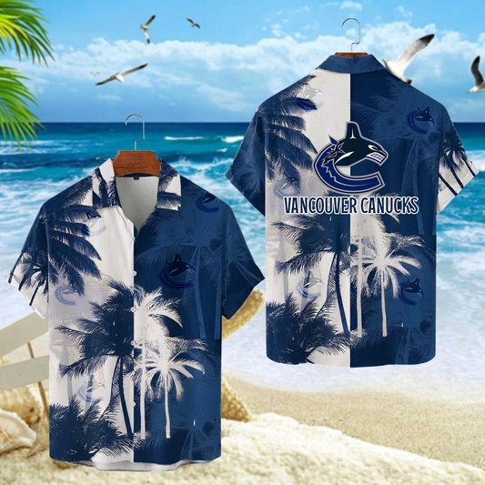 NHL x VAN Palm Trees Hawaiian Shirt HLP 30426 LBN