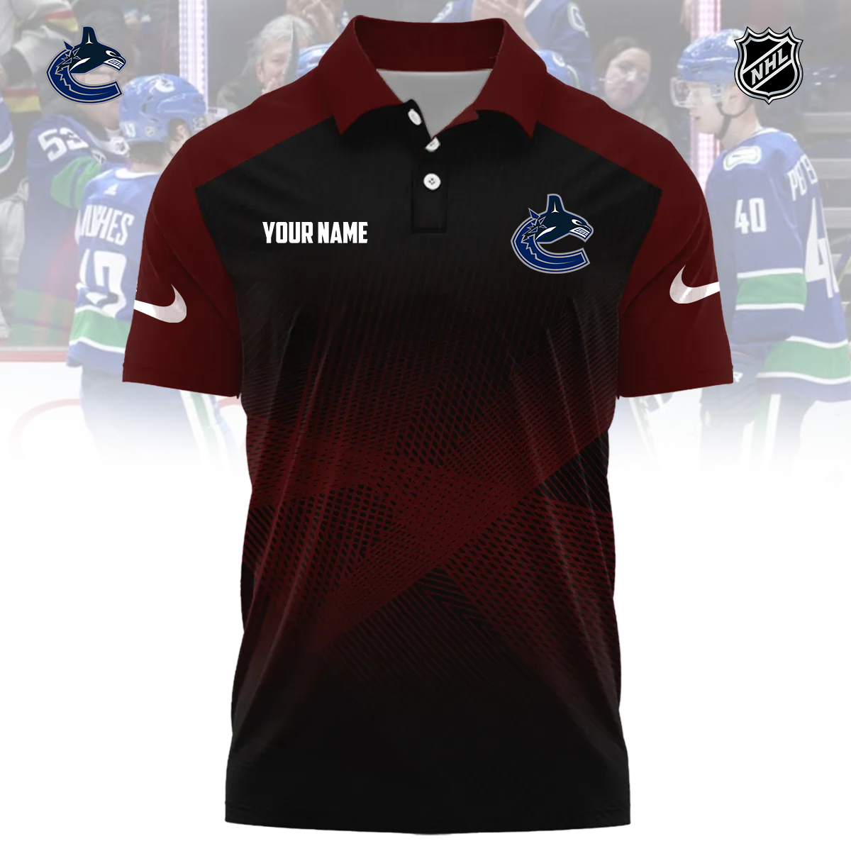 NHL x VAN Sport Custom Name Premium Polo Shirt HLP 060426 HLPHUONG 1