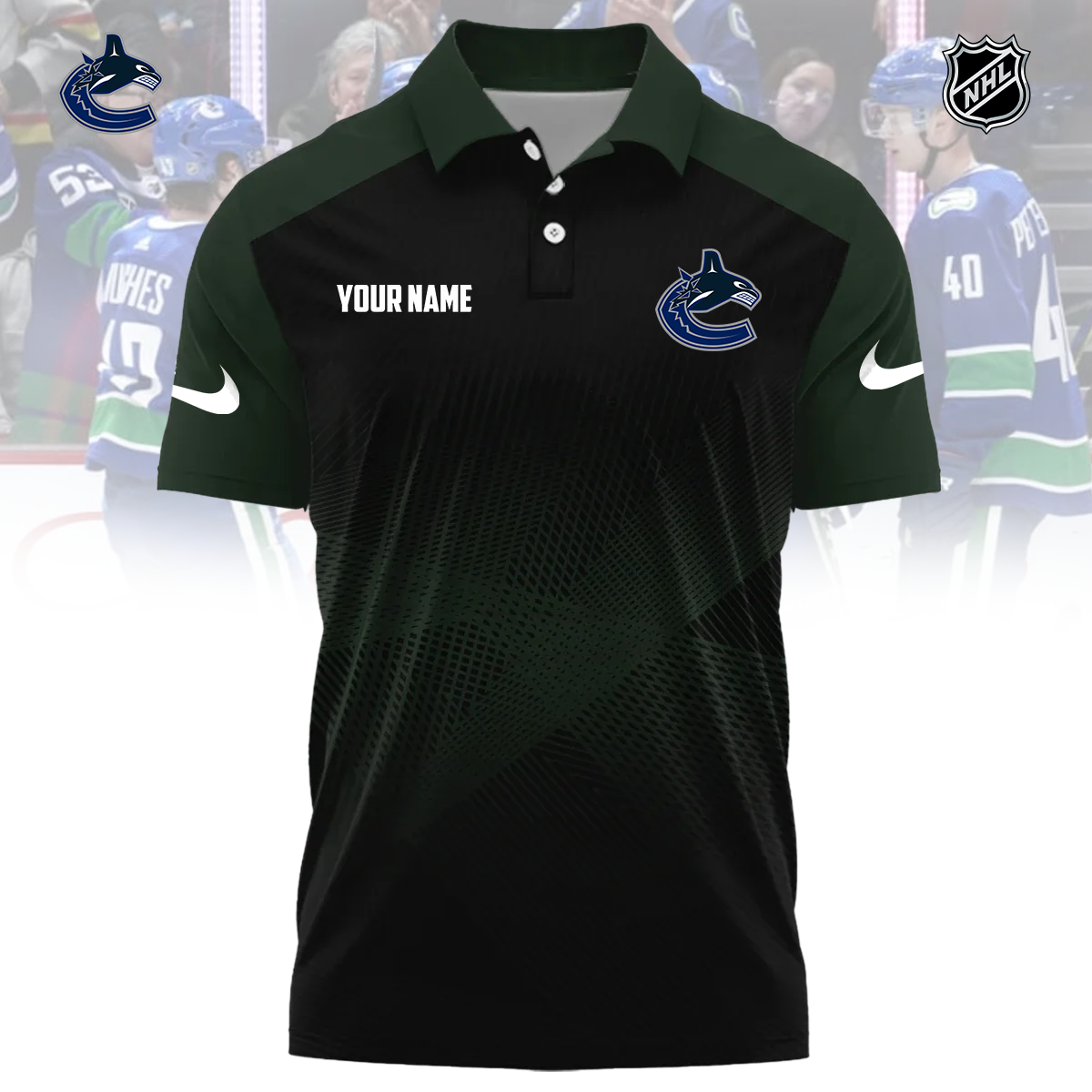 NHL x VAN Sport Custom Name Premium Polo Shirt HLP 060426 HLPHUONG