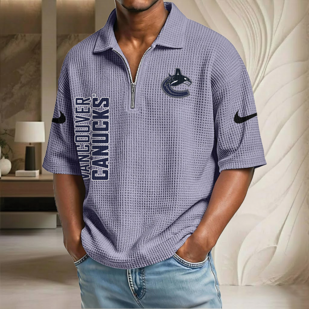 NHL x VC Waffle Half-Zip Polo Shirt HLP 070326 HLPHUONG