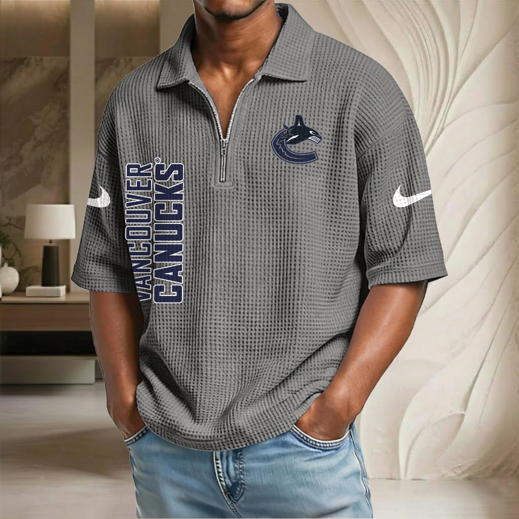 NHL x VC Waffle Half-Zip Polo Shirt HLP 070326 HLPHUONG